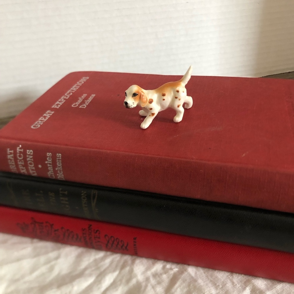 Vtg Miniature Porcelain Cocker Spaniel Dog Figurine